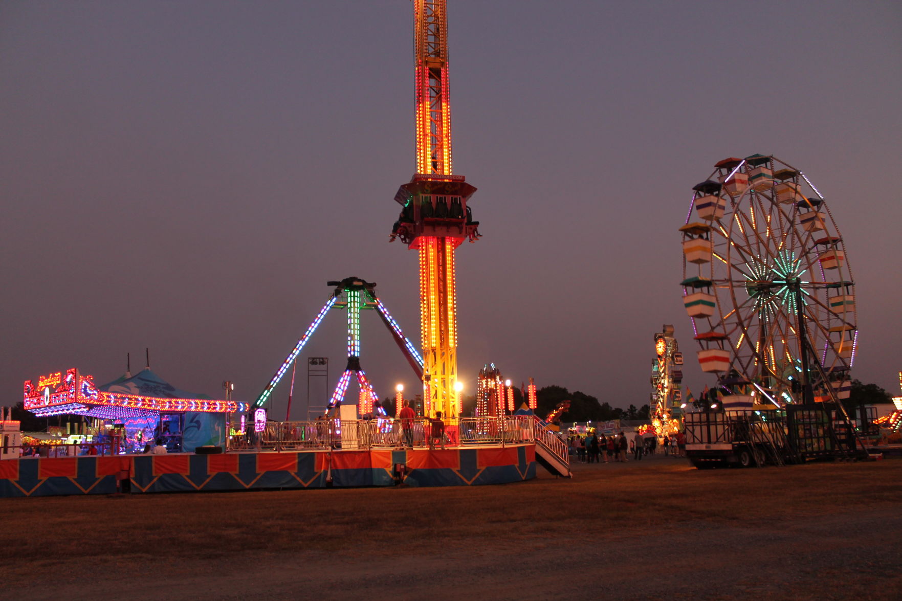 Midway at dusk